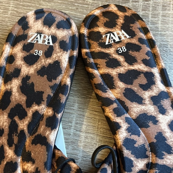 Zara leopard satin slides size 38 - Picture 5 of 5